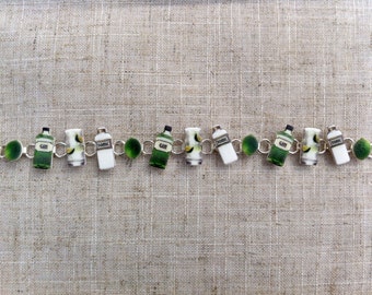 Gin and tonic - Charm bracelet - Gin jewellery - Gin gift - Gin lover - Gift for her - Quirky gift - Girlfriend gift