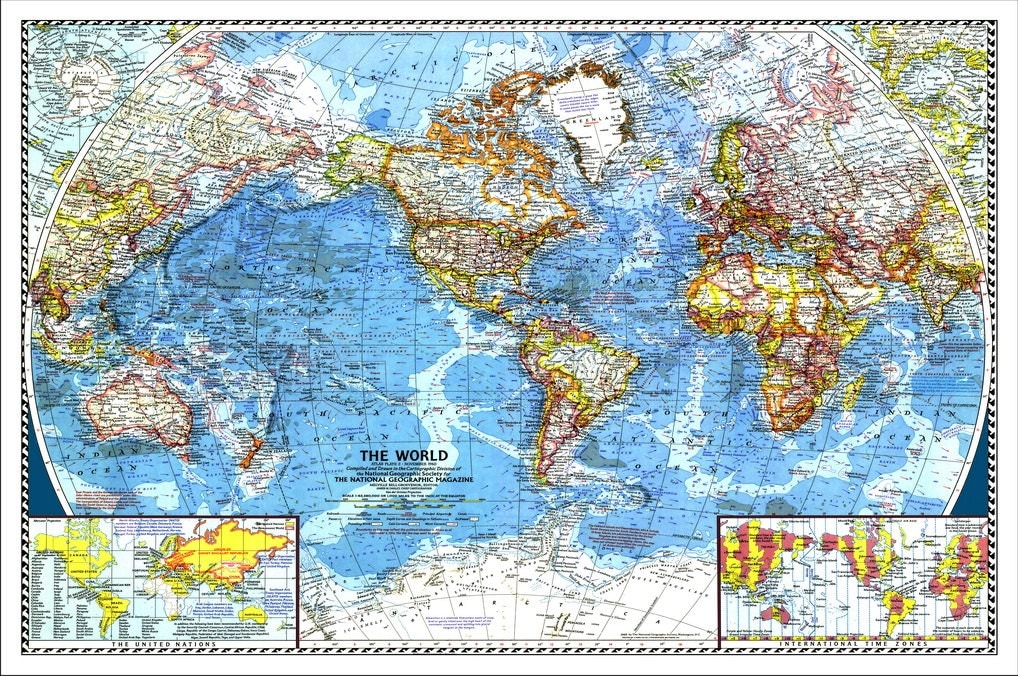 Personalized World Travel Map with Pins and by WaterColorMaps