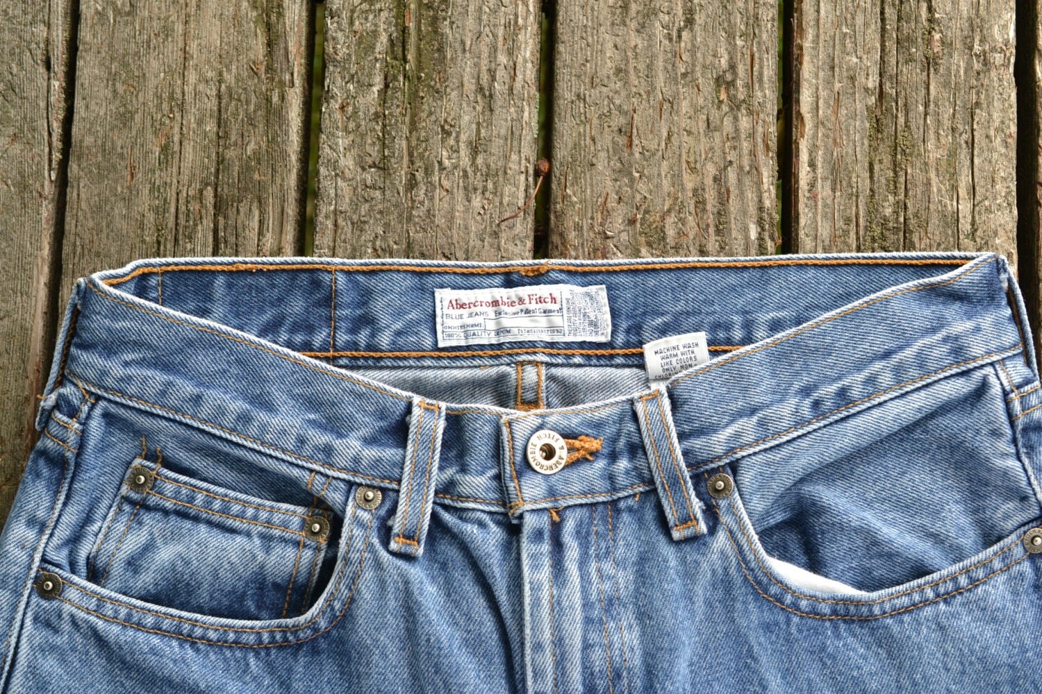 Abercrombie & Fitch 1990s High Waisted Denim by ApplePickerVintage