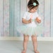 Mint and Light Pink First Birthday Outfit - Tutu, Shabby Chic Headband & Bodysuit - Baby Girl 1st Birthday Outfit - SALE