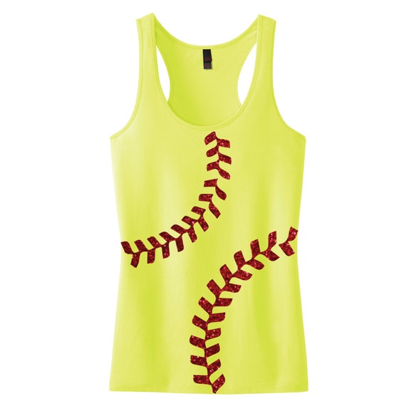 Softball Laces Women's Racerback Tank Top by UpwardPromotions