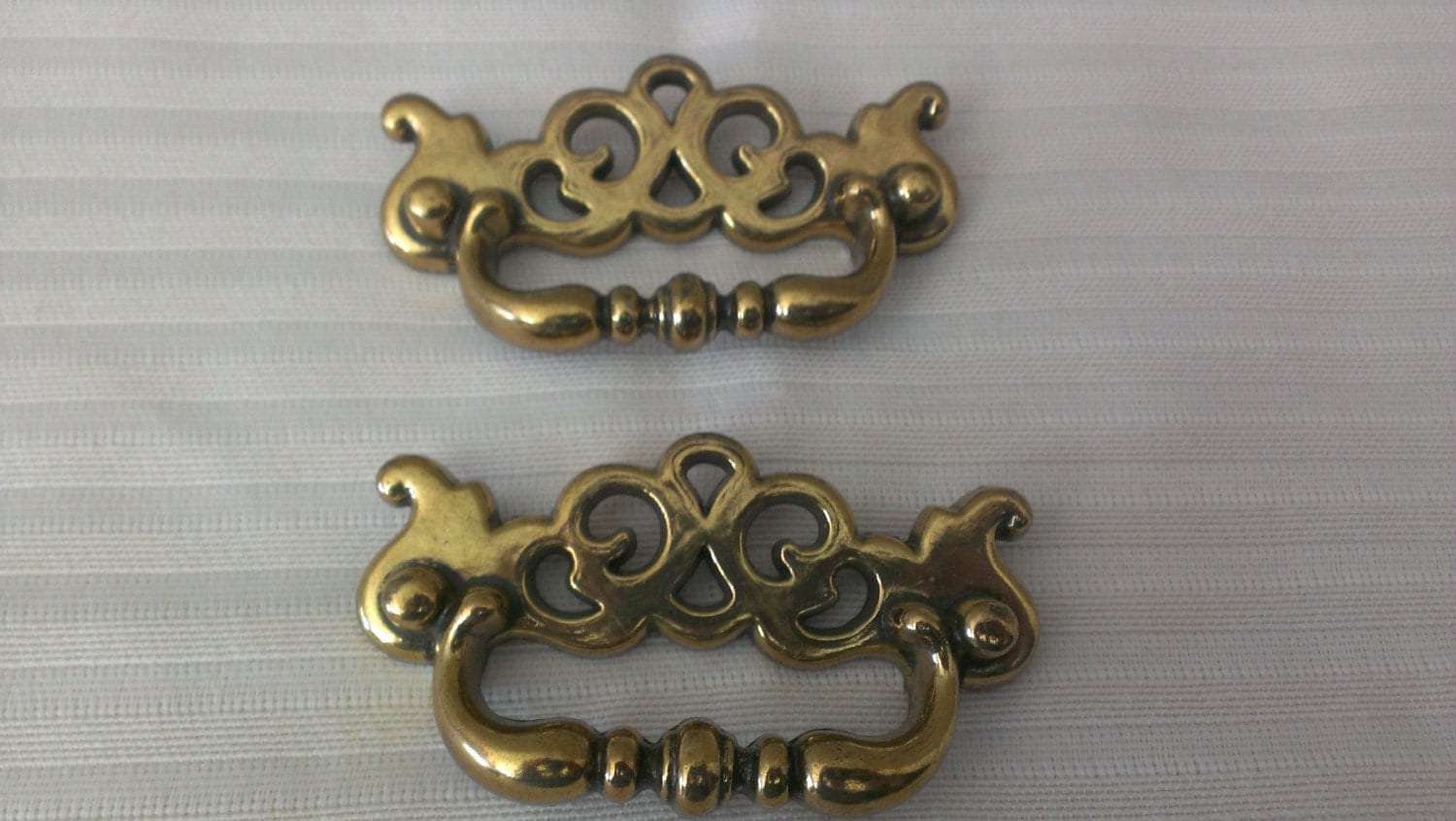 Drawer Pulls Handles Gold Made in Canada Set of Two Victorian