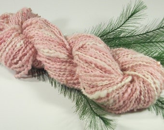 Delicate Dogwood Handspun Worsted Weight Alpaca Yarn