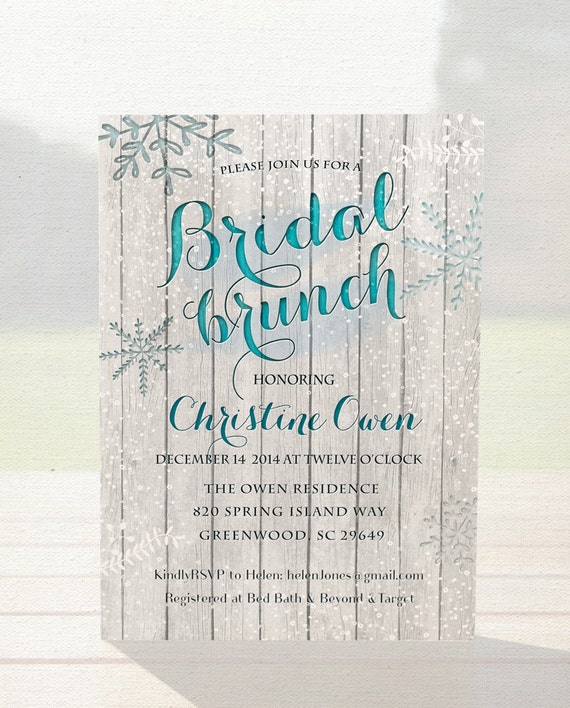 Winter Bridal Shower Invitation Wording 10