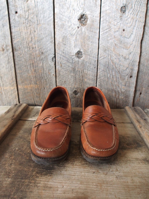 vintage Bass Weejun loafers with braided top by WindyPeakVintage