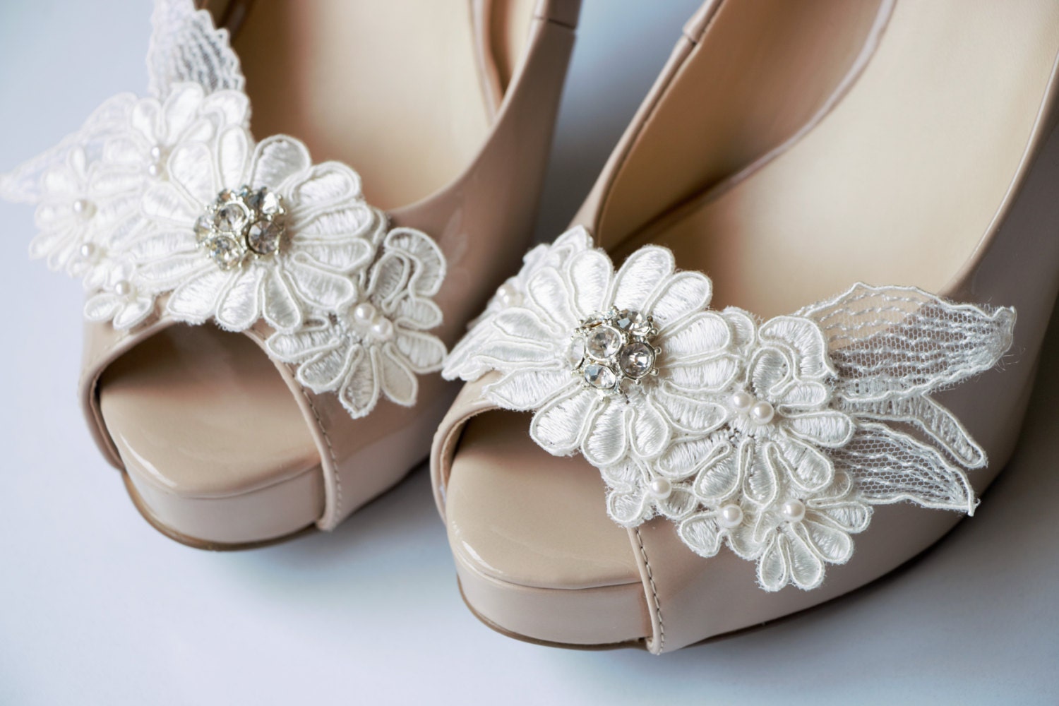 Bridal Lace Shoe Clips Shoe Clips lace shoe by Glamtouchboutique