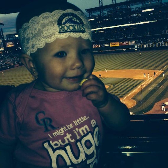 Baby Colorado Rockies Elastic Lace Headband