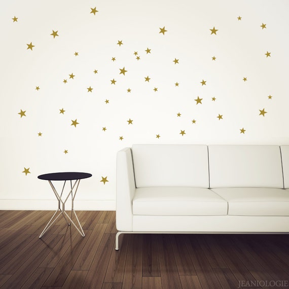Gold Stars Vinyl Wall Art Decal