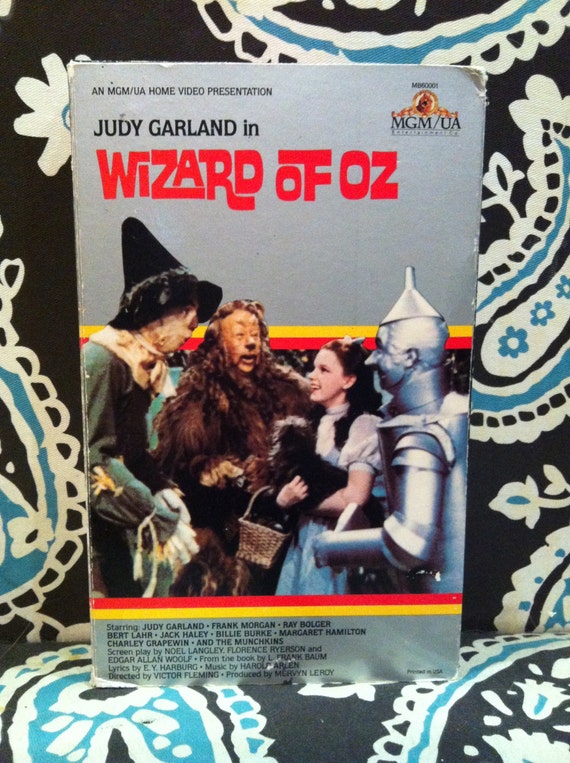 Wizard Of Oz VHS 1983 MGM Booklet Case by TerrorVHSion on Etsy
