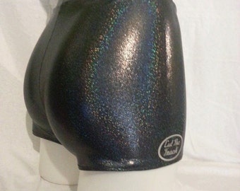 Booty Shorts for Roller Derby in Mystique hologram lycra - mid rise - Plus Size available