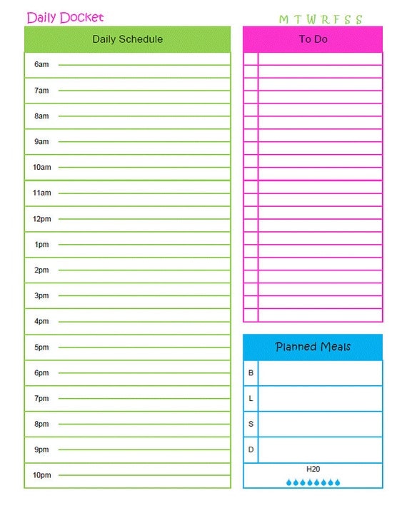 Printable Daily Docket