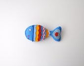 felt brooch pin colorful fish