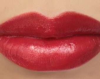 Vegan Lipstick - "Cherry" (bright red lipstick) natural lip tint, balm, lip colour mineral lipstick