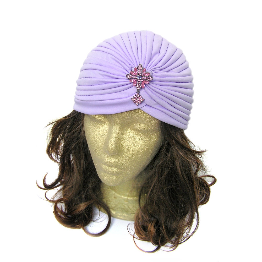 Women's Wrap Hat Boho Gypsy Lavender Hat Hat Turban