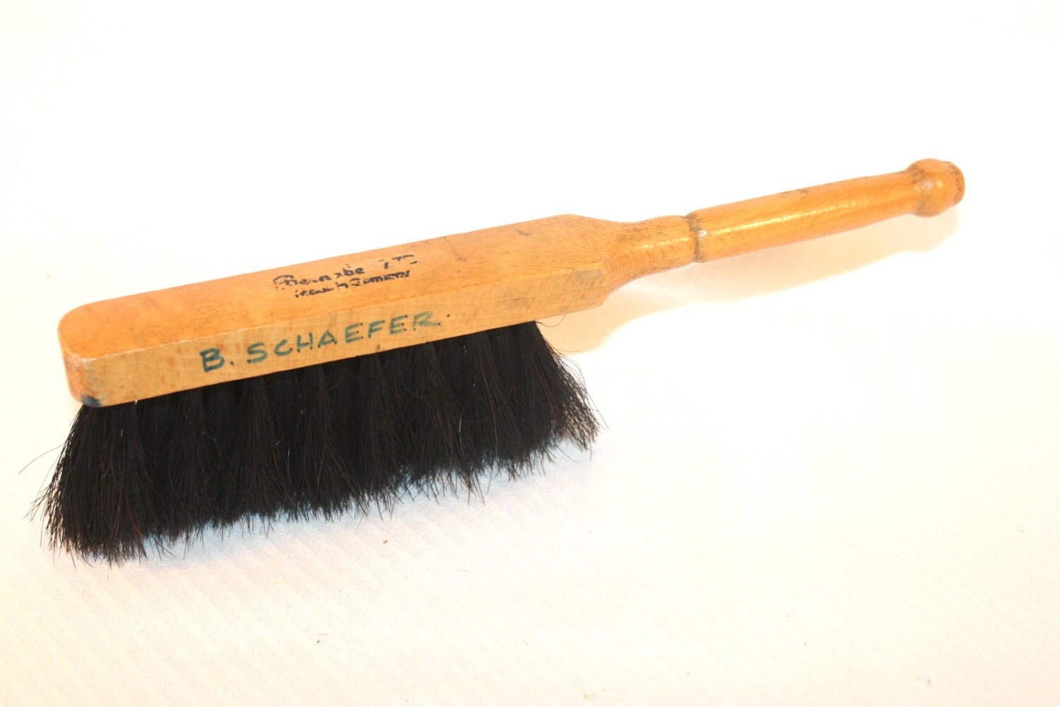 Vintage Wood Handled Horse Hair Bristle Architect Brush Made