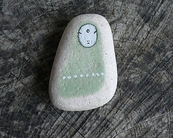 Green Beach Pottery Kanzeon Bodhisattva (Kuan Yin, The Bodhisattva of Compassion)