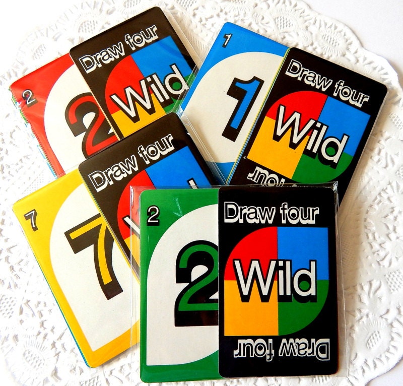 Vintage Uno Cards. Card Games. Playing Cards. Number Cards.