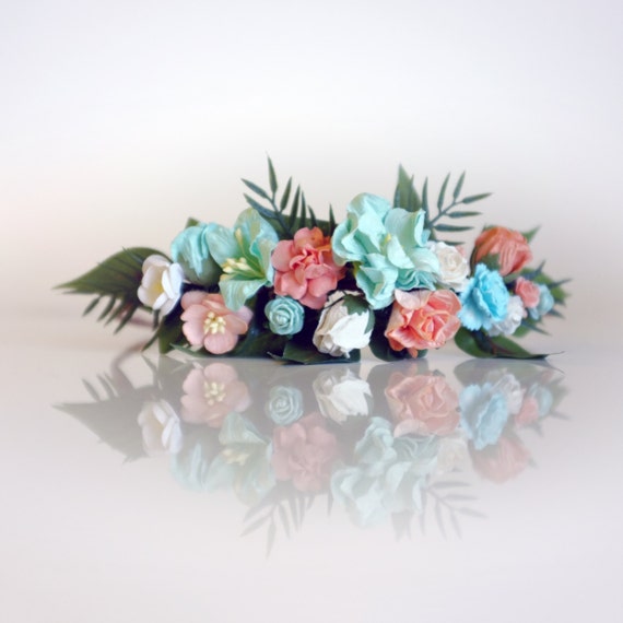 Crown  Crowns Peach Bachelorette kit crown  Mint  diy DIY flower  Party Flower Floral Kit and