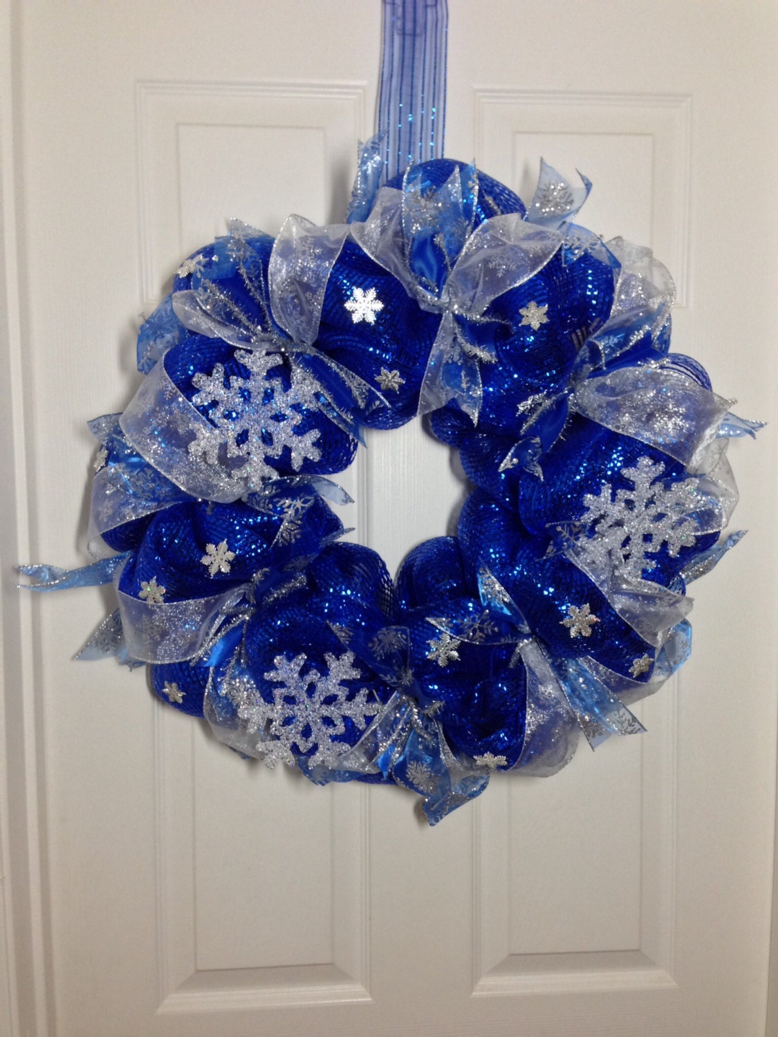 Deco Mesh Winter Wreath