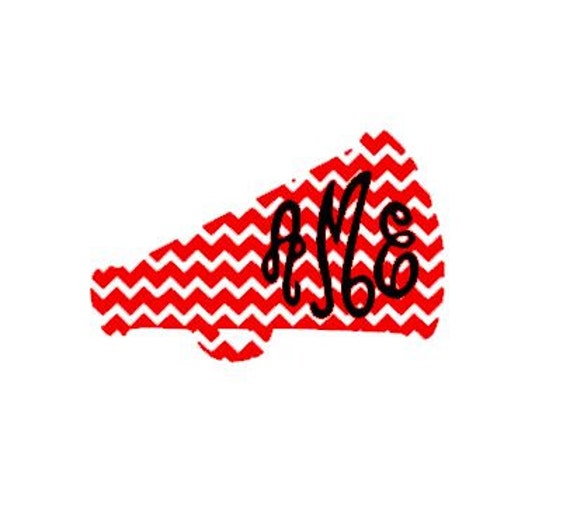 Download Chevron Megaphone Cheer Monogram instant download cut file