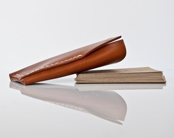 Personalized Vertical Wallet,Cardholder in Beech Nut,For Him,Card Holder,Business Card Holder,Minimal Wallet,Gift
