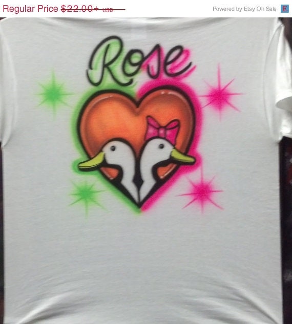 Airbrush Couple Design Airbrush T Shirt by FastNFunAirbrush