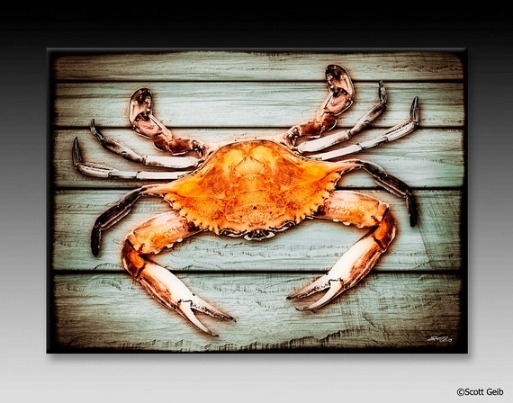 Steamed Crab ceramic tile 8" x 10"