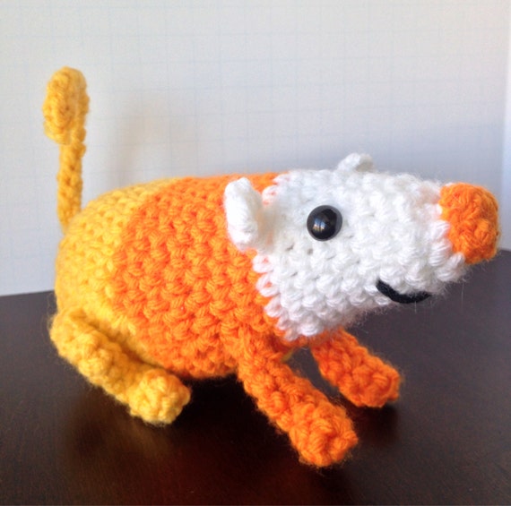 Adventure Time Candy Corn Rat Crochet Plushie Science the