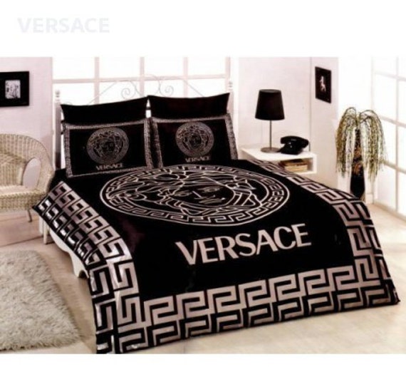 versace medusa queen satin bedding set black by versace medusa queen satin bedding set black by