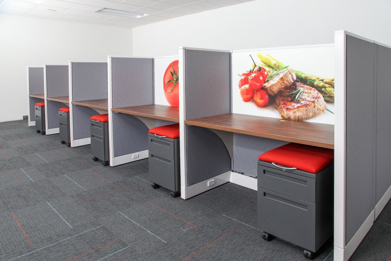 Refurbished Office Cubicles Call Center Stations Cool