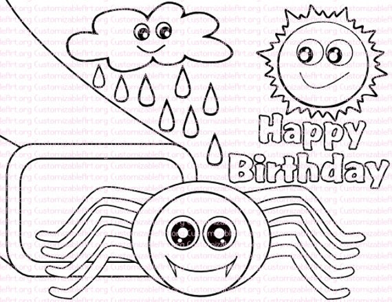 eency weency spider coloring pages - photo #5