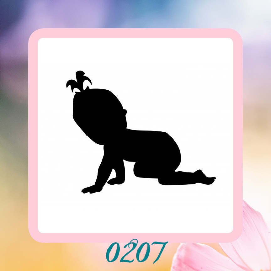 Baby Girl Reusable Craft Stencil