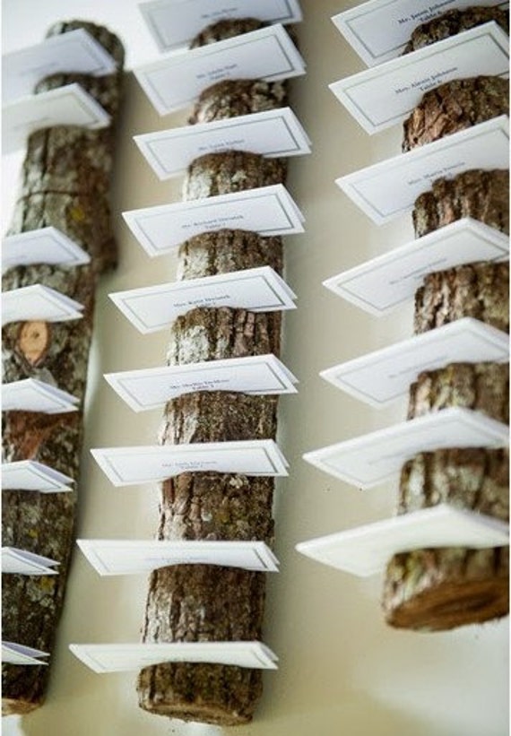 Items similar to Log Place Card Holder on Etsy