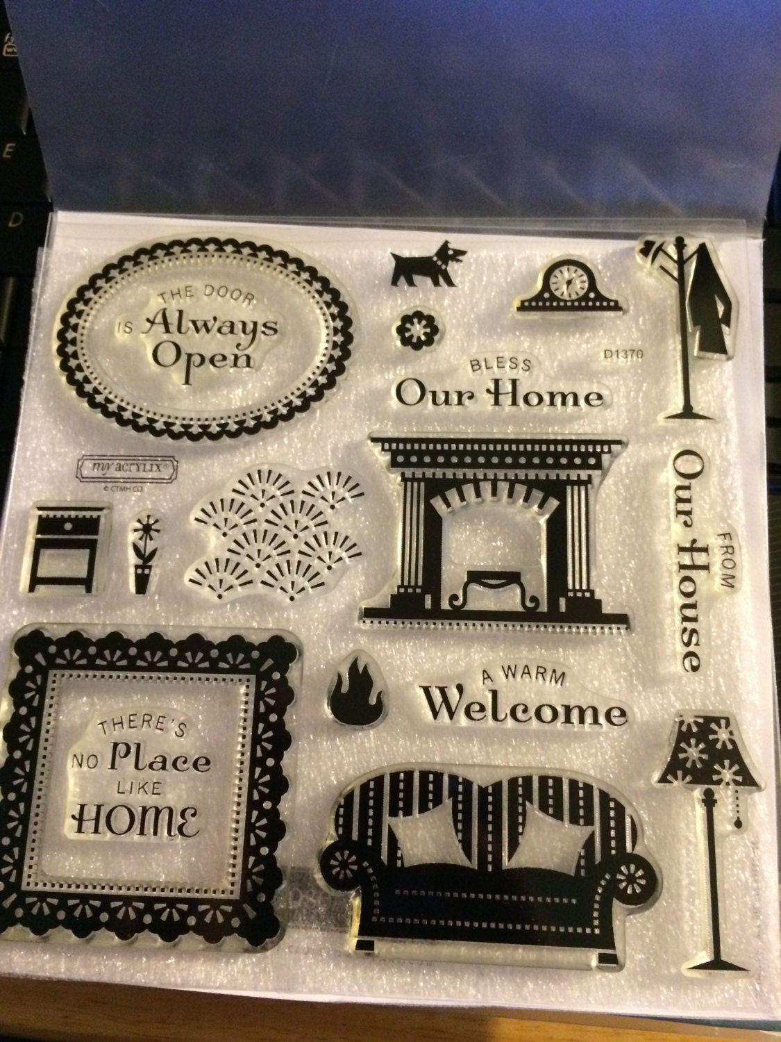 CTMH Clear Acrylic Stamp Set D1370 Home