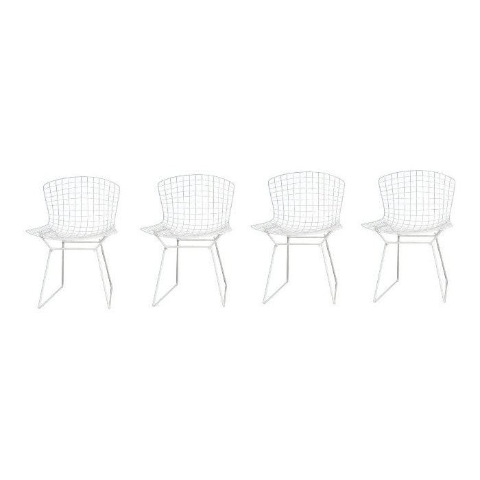 Harry Bertoia Chairs for Knoll, Set of Four with Knoll Seat Cushions