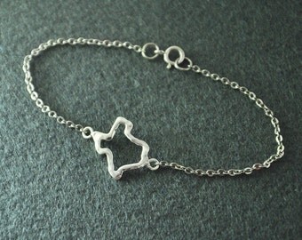 Texas Jewelry, Custom Texas Bracelet, Personalized Map Bracelet, Map jewelry,custom map jewelry,Texas pendant , gift for girlfriend