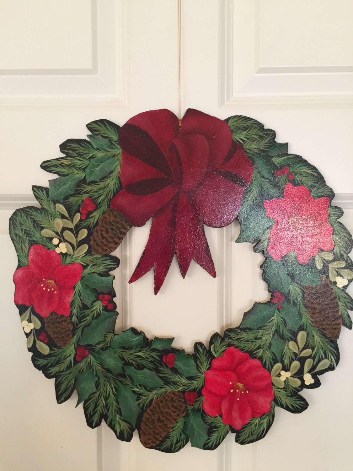 Painted Christmas Wreath 