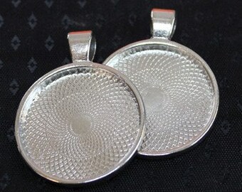 2pcs--Pendant Cabochon Settings (B12-7)