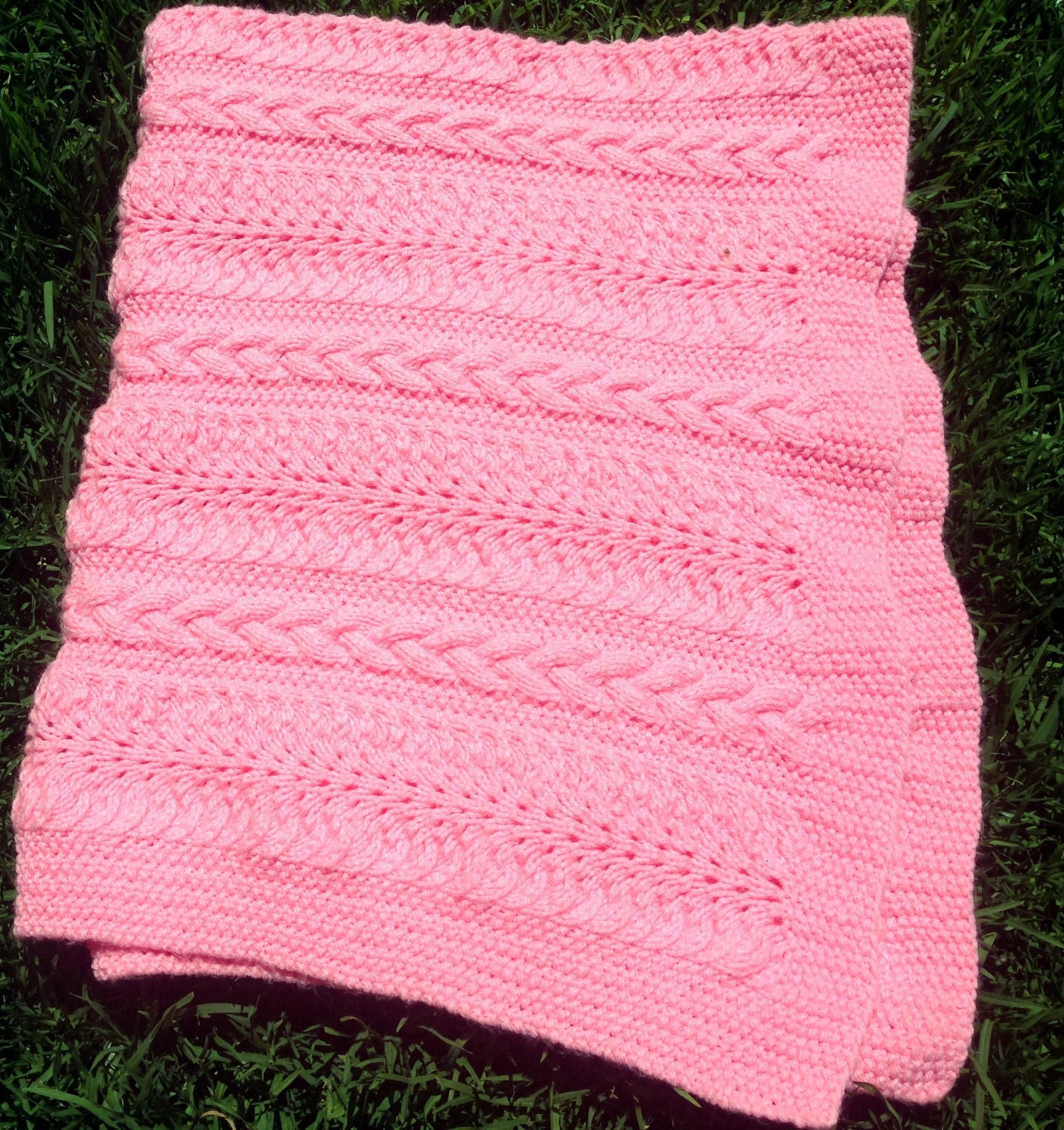 Lace Baby Blanket Knitting Pattern Sandi by BiggerthanlifeKnits