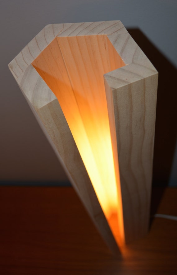 Modern Wood Lamp by on Etsy