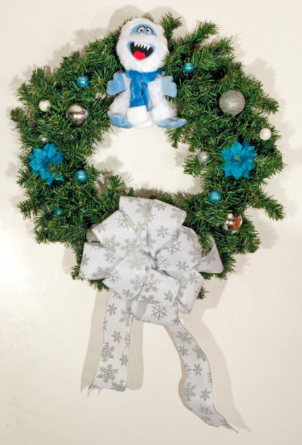 Bumble Abominable Snowman Christmas Holiday Wreath