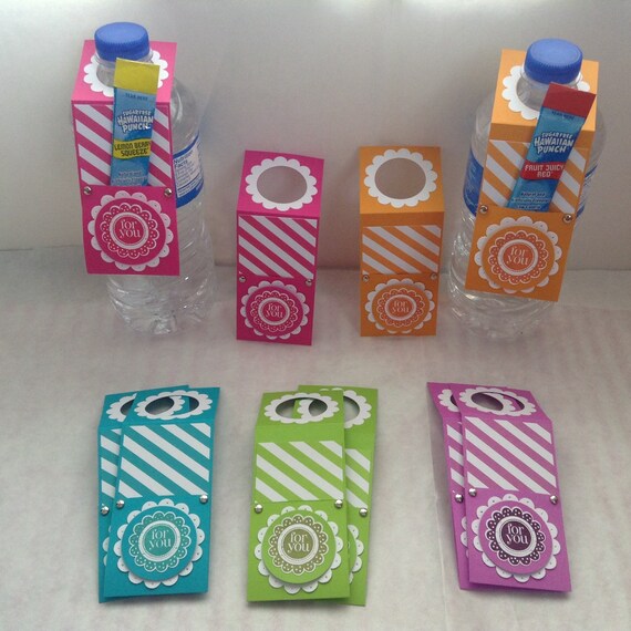 Just 10 Water Bottle Flavor Packet Tags/Holders by JustScrapHappy