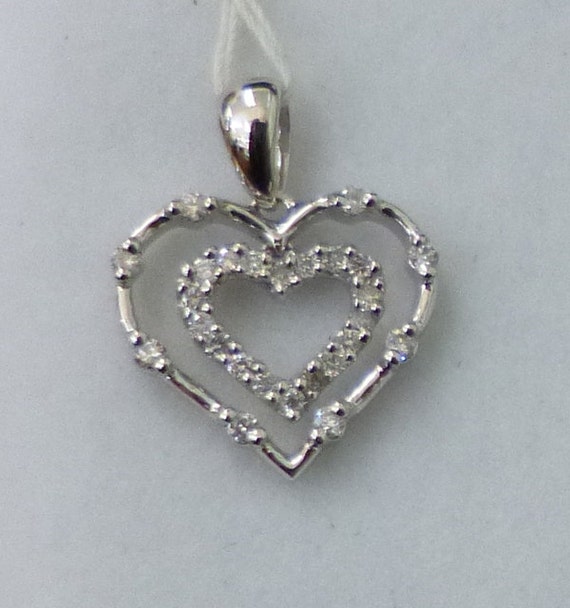 Really Pretty Double Heart with Diamonds Pendant