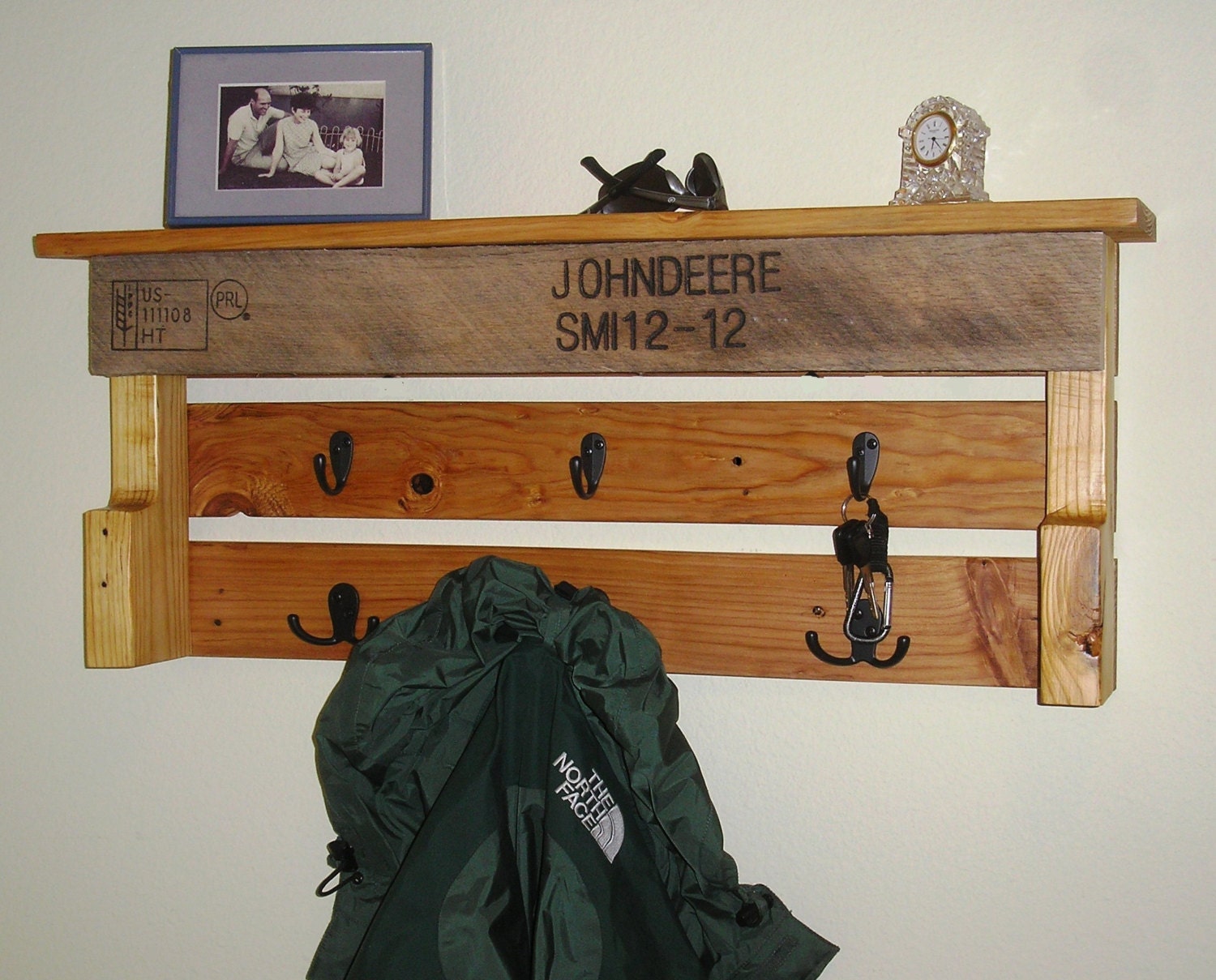 Pallet Wood Coat Rack READY TO SHIP by RestorationWorksColo
