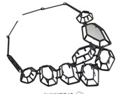 Geometric Necklace,  Statement Necklace, Modern Contemporery Necklace, Gift for her, 3D Necklace.