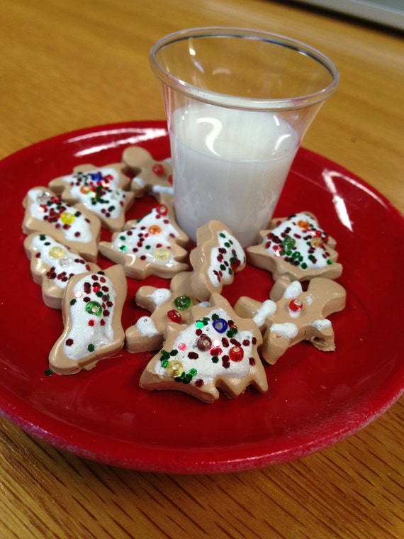 American Girl 18 doll Christmas Cookies/Milk for Santa
