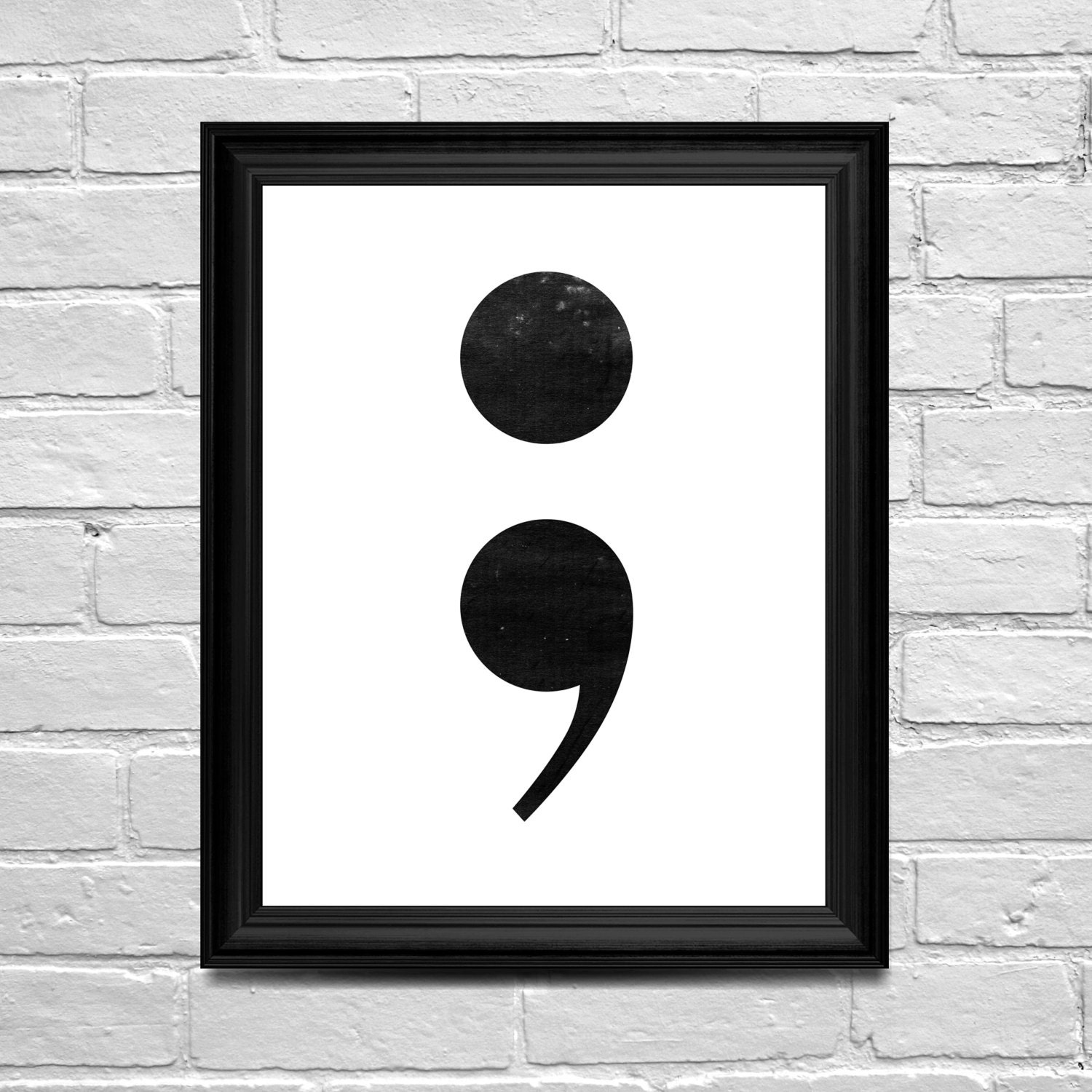 Semicolon Digital Download Art Print Printable by TheBarnDownloads