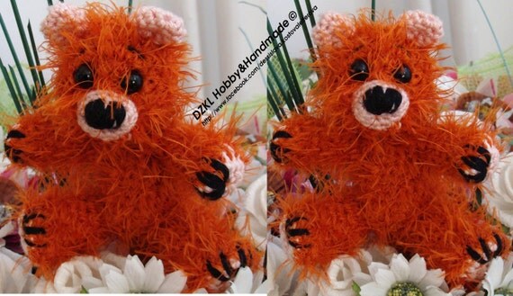 crochet fluffy teddy bear