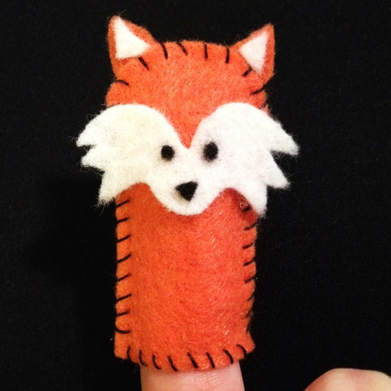 Fox Finger Puppet by ZooPuppets on Etsy