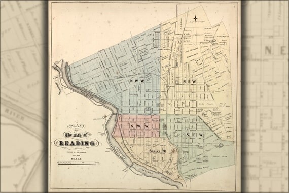 City map Reading Pennsylvania